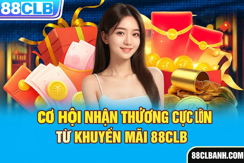 Cơ hội nhận thưởng cực lớn từ khuyến mãi 88CLB